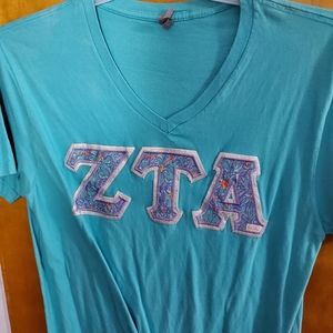 Zeta Tau Alpha Metallic Lily Pulitzer Letters